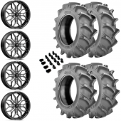 18" MSA M47 Sniper Black Milled & 33" BKT 171 Wheel and Tire Package
